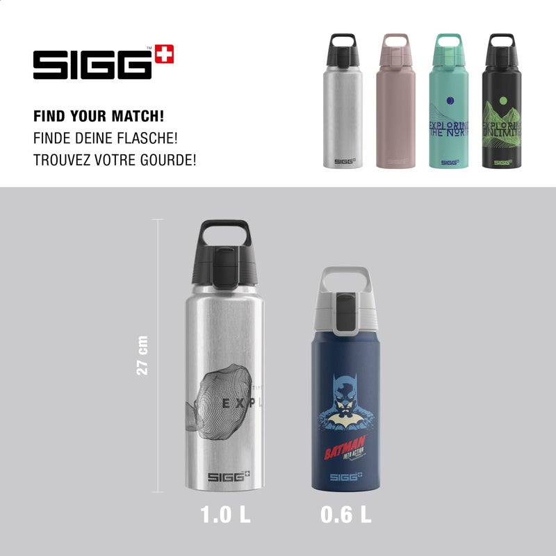 Sigg سيغ - زجاجة ماء ألمنيوم - WMB بايثفايندر ألمنيوم - معتمد محايد مناخياً - مضادة للتسرب - خفيفة الوزن - خالية من BPA - سوداء - 34 أونصة - Image 5